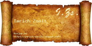 Imrich Zsolt névjegykártya